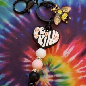 Hand Crafted Bumblebee Be Kind Keychain